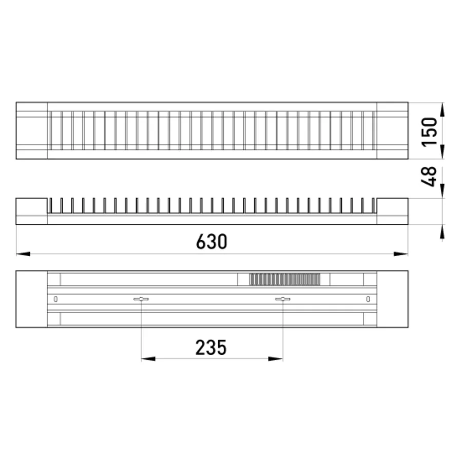 Світильник люмінесцентний з електронним баластом e.lum.99004.2.20.grille, 2х20W, з розсіюючою решіткою