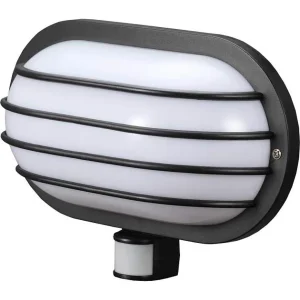 Світильник настінний з датчиком руху e.sensor.lum.69.e27.black(чорний) 180°, IP44