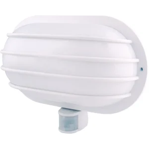 Світильник настінний з датчиком руху e.sensor.lum.69.e27.white(білий) 180°, IP44
