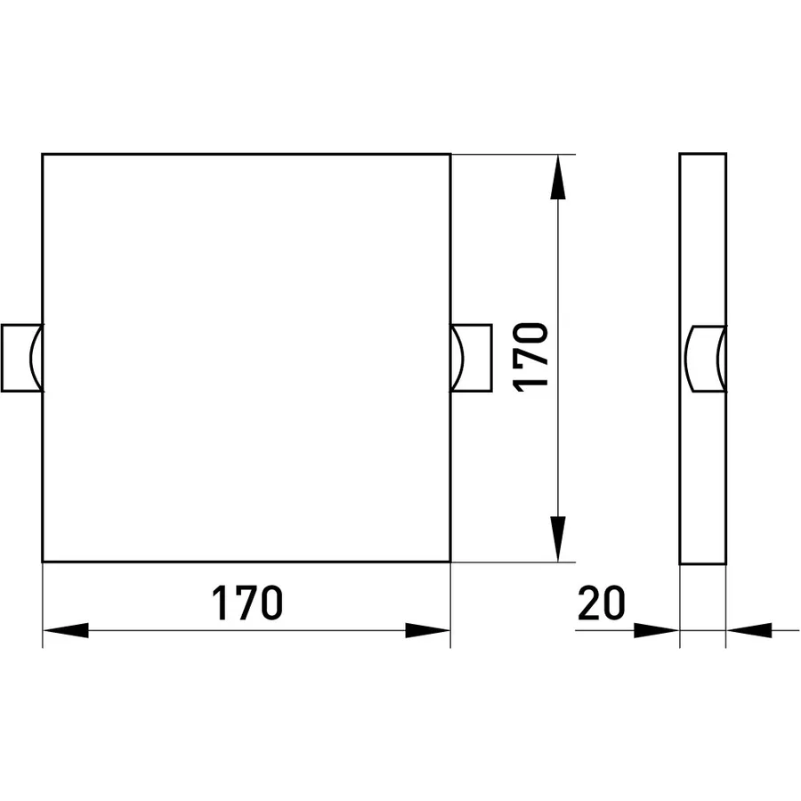 Світильник світлодіодний вбудований e.LED.stand.MP.Square.R.24.4500 квадрат 24Вт 4500К 2160Лм