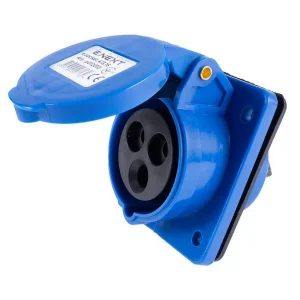 Силова розетка, що вбудовується e.socket.pro.3.16.wall, 3п., 230В, 16А (413)