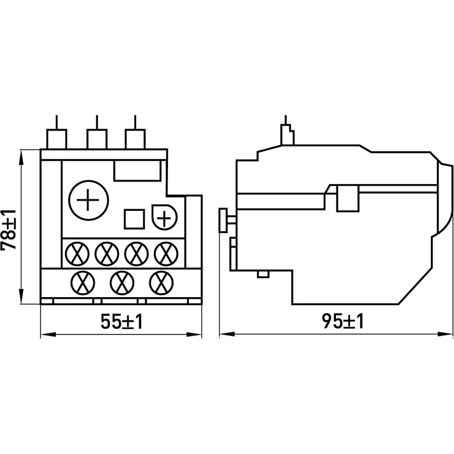 Теплове реле e.pro.ukh.2.32.2, діап. 23-32А, габ.реле 2, габ.конт.2