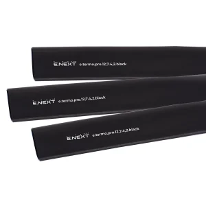 Термоусаджувальна трубка з клейовим шаром e.termo.pro.12,7.4,2.black, 12,7/4,2, 1м, чорна