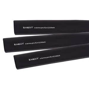 Термоусаджувальна трубка з клейовим шаром e.termo.pro.15,4.5,2.black, 15,4/5,2, 1м, чорна