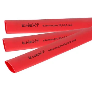 Термоусаджувальна трубка з клейовим шаром e.termo.pro.19,1.6,3.red, 19,1/6,3, 1м, червона