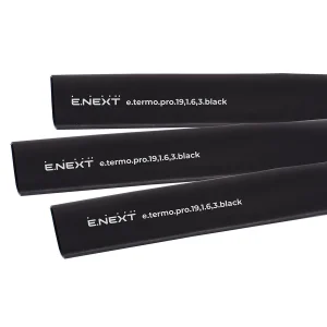 Термоусаджувальна трубка з клейовим шаром e.termo.pro.19,1.6,3.black, 19,1/6,3, 1м, чорна