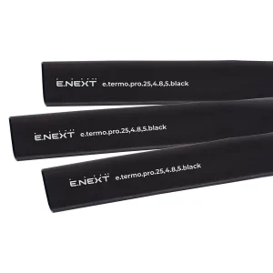 Термоусаджувальна трубка з клейовим шаром e.termo.pro.25,4.8,5.black, 25,4/8,5, 1м, чорна