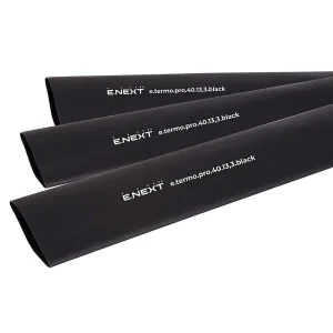 Термоусаджувальна трубка з клейовим шаром e.termo.pro.40.13,3.black, 40/13,3, 1м, чорна