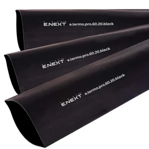 Термоусаджувальна трубка з клейовим шаром e.termo.pro.60.20.black, 60/20, 1м, чорна