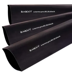 Термоусаджувальна трубка з клейовим шаром e.termo.pro.80.26.black, 80/26, 1м, чорна