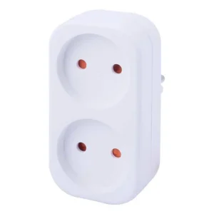 Трійник побутовий e.socket.002.10.2, 2 гнізда, 2P, 10А, без заземлення
