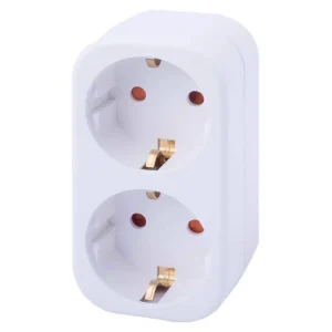 Трійник побутовий e.socket.002.16.3, 2 гнізда, 2P+PE, 16А, з заземленням