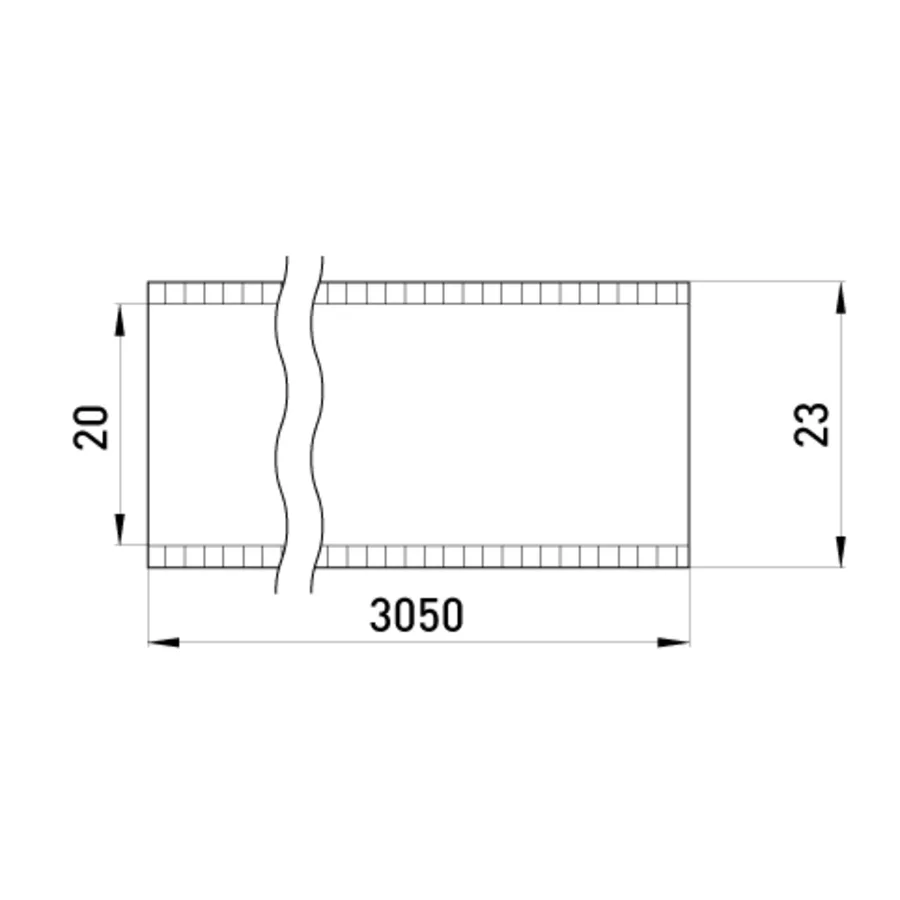 Труба металева e.industrial.pipe.3/4" без різьби, 3.05м