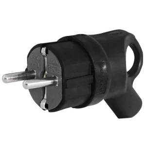 Вилка кутова каучукова e.plug.rubber.angle.027.16, з з/к, 16А