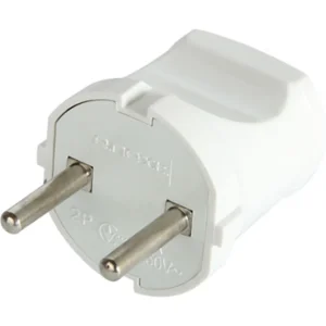 Вилка побутова e.plug.001.10, без з/к,10А біла