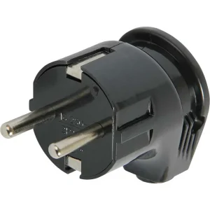 Вилка побутова e.plug.angle.008.16,з з/к, 16А кутова чорна