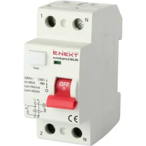 Вимикач диференційного струму e.rccb.pro.2.80.30, 2р, 80А, 30мА
