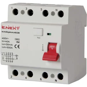 Вимикач диференційного струму e.rccb.pro.4.40.30, 4р, 40А, 30мА