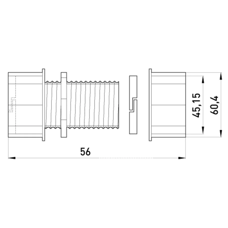 З'єднувач металевий e.industrial.pipe.connect.collet.1-1/2", цанговий