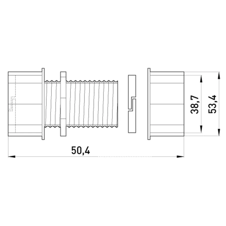З'єднувач металевий e.industrial.pipe.connect.collet.1-1/4", цанговий
