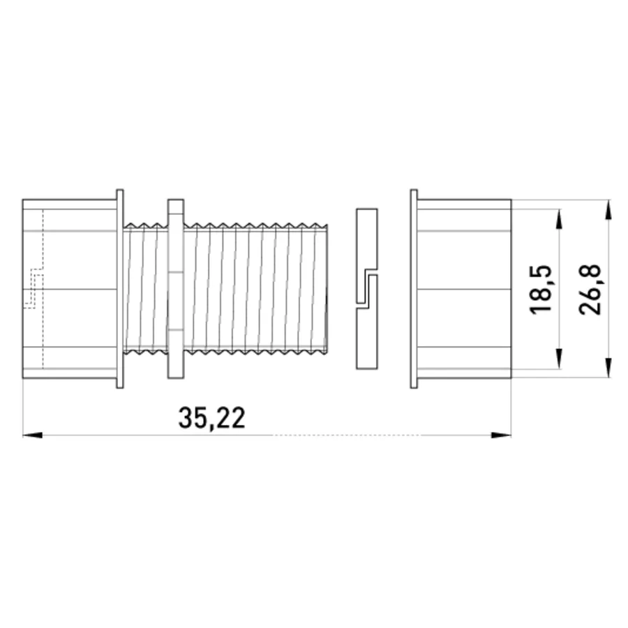 З'єднувач металевий e.industrial.pipe.connect.collet.1/2", цанговий