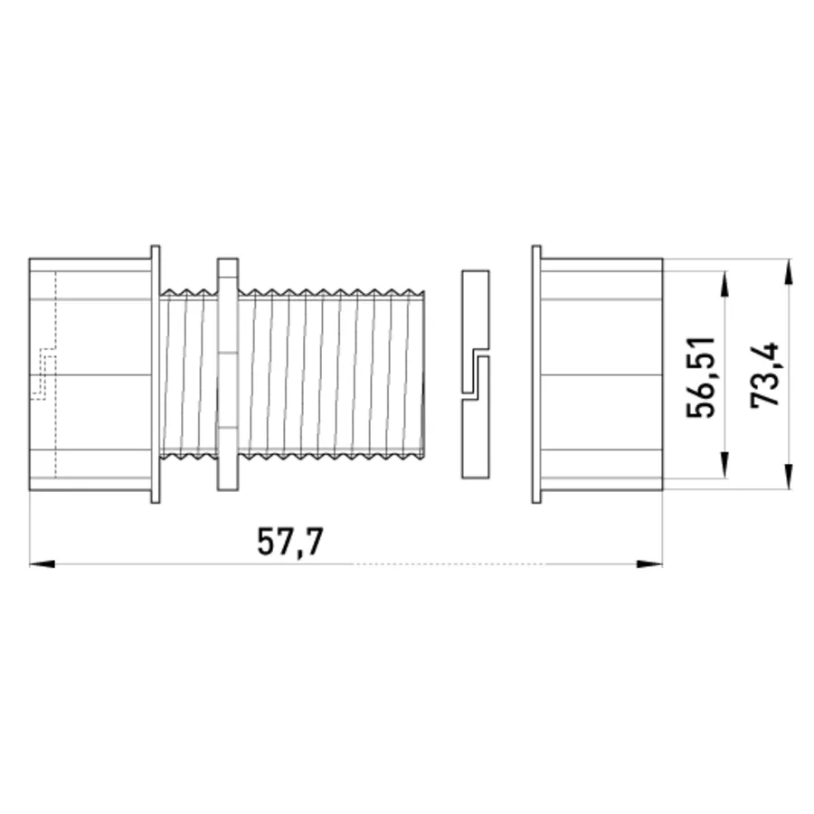 З'єднувач металевий e.industrial.pipe.connect.collet.2", цанговий
