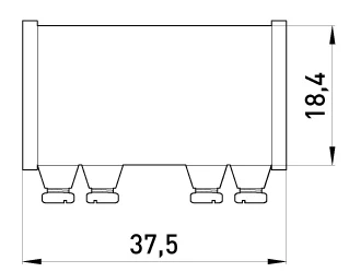 З'єднувач металевий e.industrial.pipe.connect.screw.1/2", на гвинтах - габаритні розміри