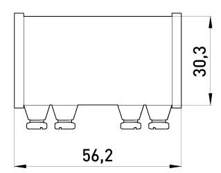 З'єднувач металевий e.industrial.pipe.connect.screw.1", на гвинтах - габаритні розміри