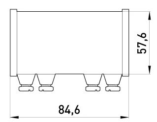 З'єднувач металевий e.industrial.pipe.connect.screw.2", на гвинтах - габаритні розміри