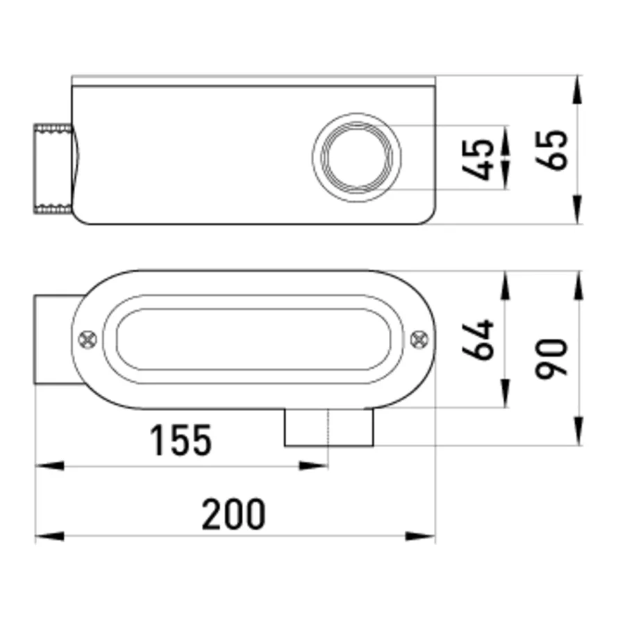 З'єднувач ревізійний Г-подібний e.industrial.pipe.db.revise.elbow.1-1/2" для труб 1-1/2"