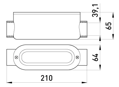 З'єднувач ревізійний прямий e.industrial.pipe.db.revise.direct.1-1/4" для труб 1-1/4" - габаритні розміри