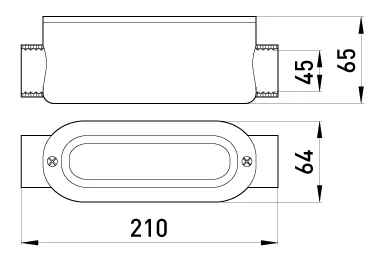 З'єднувач ревізійний прямий e.industrial.pipe.db.revise.direct.1-1/2" для труб 1-1/2" - габаритні розміри