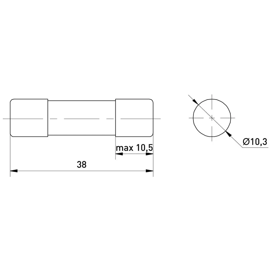 Запобіжник плавкий e.fuse.gpv.1038.32, 10x38, gPV, 32A, 1000VDC, 20kA