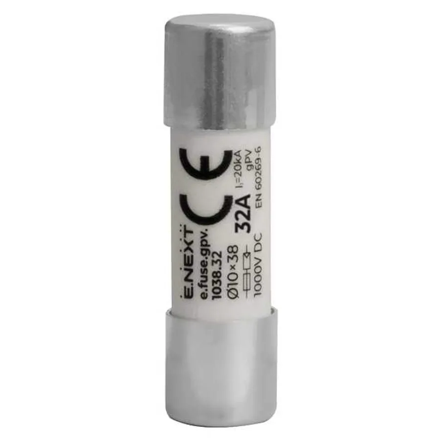 Запобіжник плавкий e.fuse.gpv.1038.32, 10x38, gPV, 32A, 1000VDC, 20kA