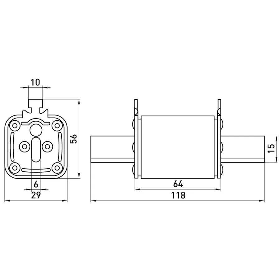 Запобіжник плавкий e.fuse.NT0.50, габарит 0, 50А