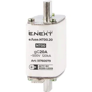 Запобіжник плавкий e.fuse.NT00.20, габарит 00, 20А