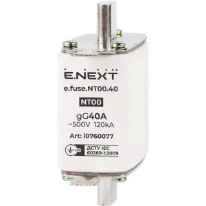Запобіжник плавкий e.fuse.NT00.40, габарит 00, 40А