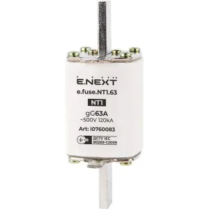 Запобіжник плавкий e.fuse.NT1.63, габарит 1, 63А
